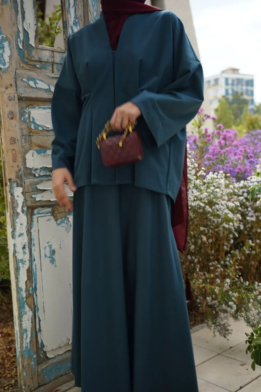 Комплект «Teal Kimono»: кимоно и юбка — фото 5